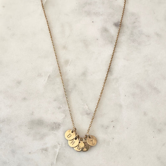 Dainty Gold Stamped Necklace - Everyday Minimalist
