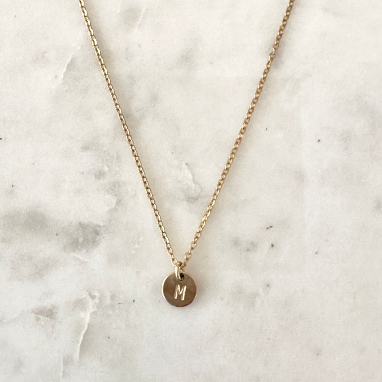 Dainty Gold Stamped Necklace - Everyday Minimalist