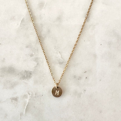 Dainty Gold Stamped Necklace - Everyday Minimalist